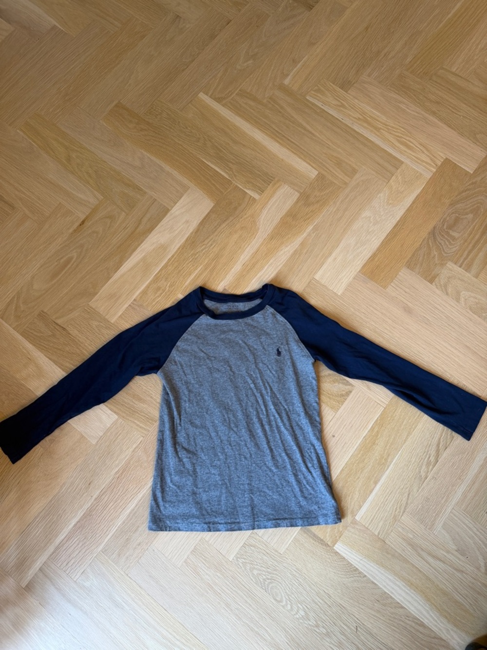 Polo by Ralph Lauren Boys Long-Sleeve Raglan Tee - Gray & Navy
